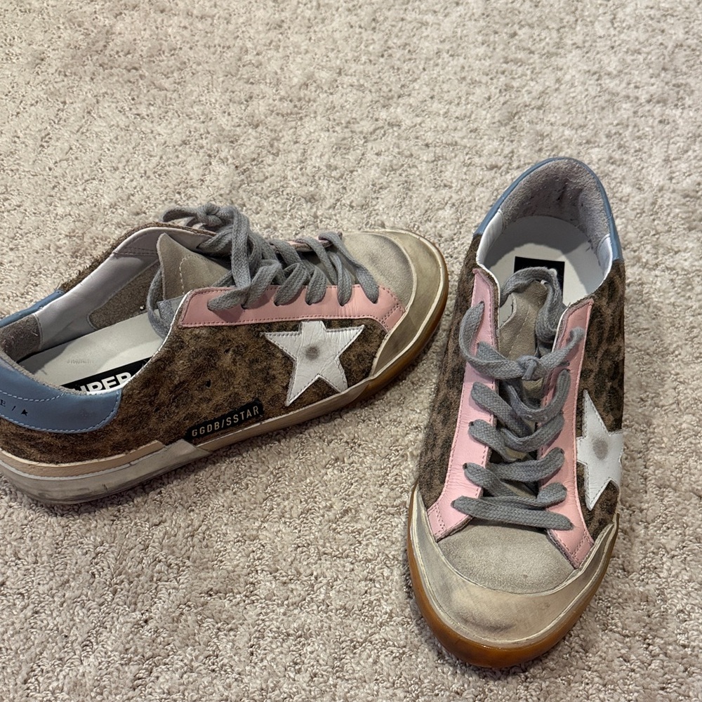 Golden Goose leopard print sneakers
